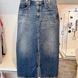 AGOLDE Leif Skirt size 29 maxi denim skirt